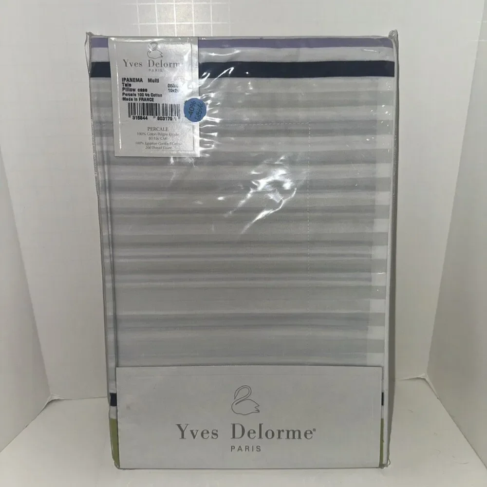 Yves Delorme IPANEMA MULTI PERCALE PILLOWCASE LUXURY 19x29 In